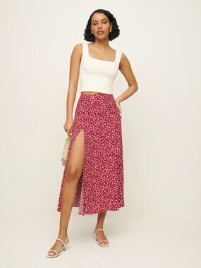 Reformation Zoe Skirt Red - Size 0